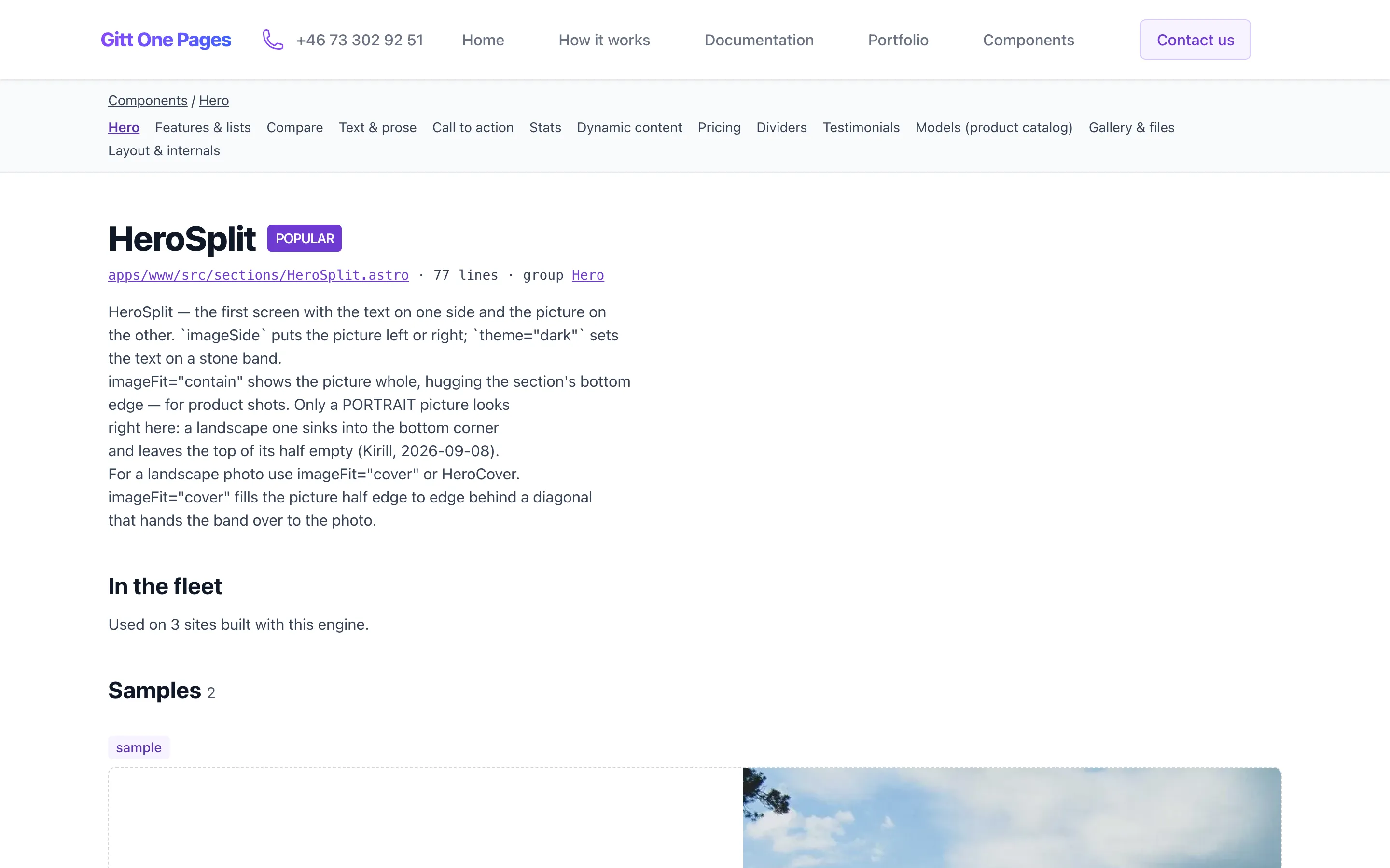 Marketing sites and product pages